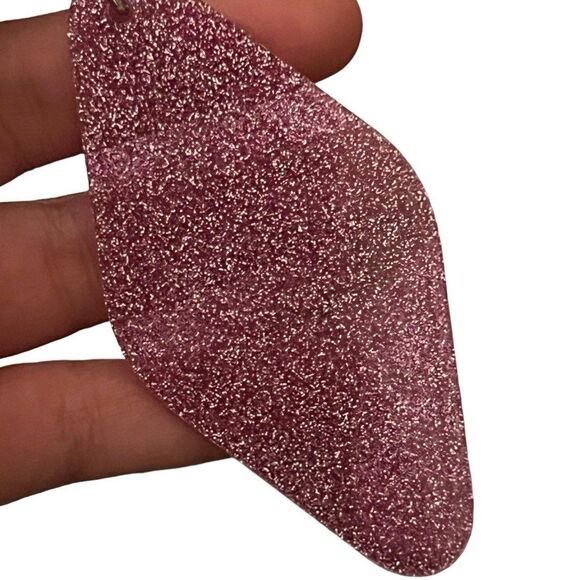 Purple Glitter Resin Motel Keychain - Picture 7 of 7